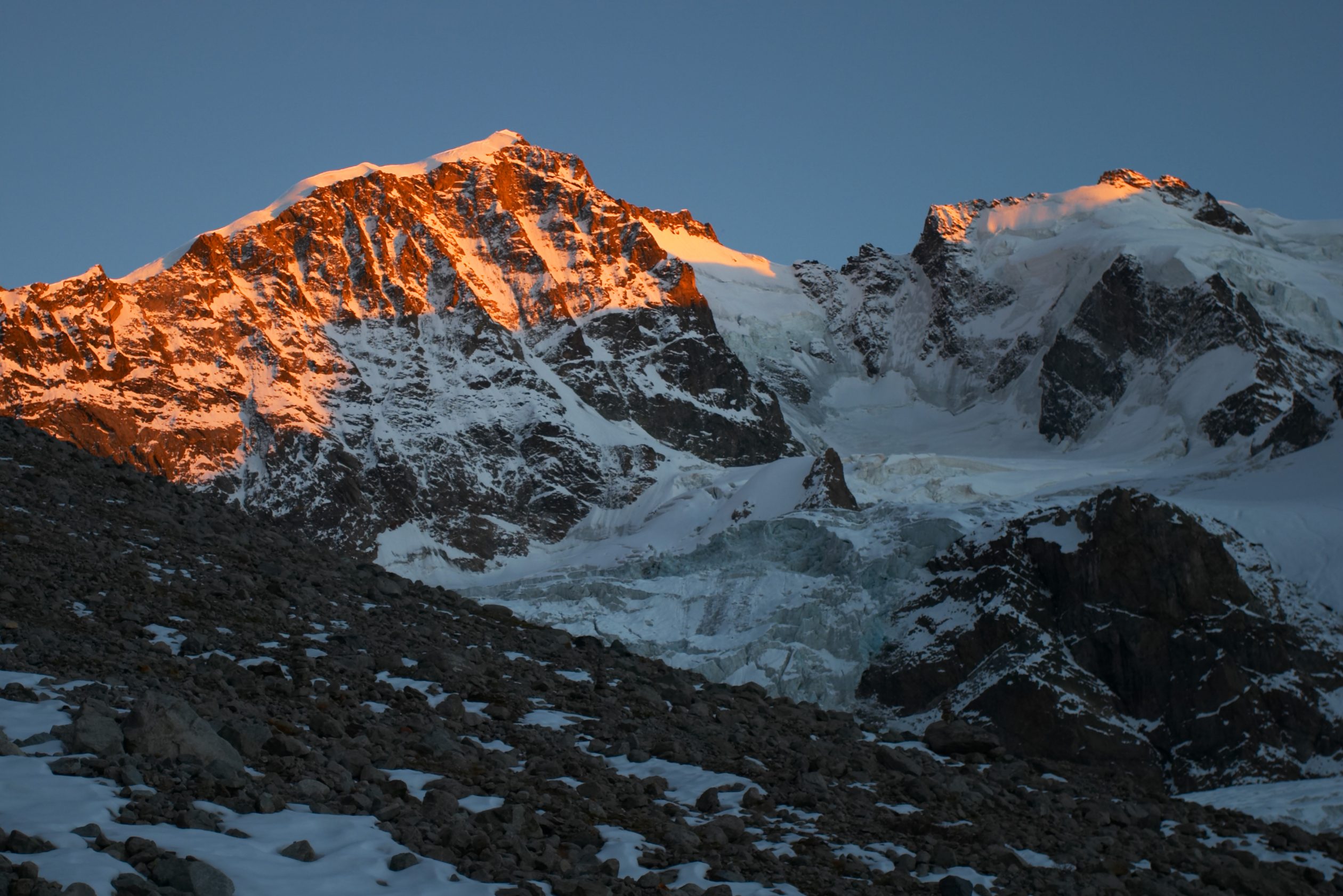 Biancograt aus Richtung Tschiervahütte