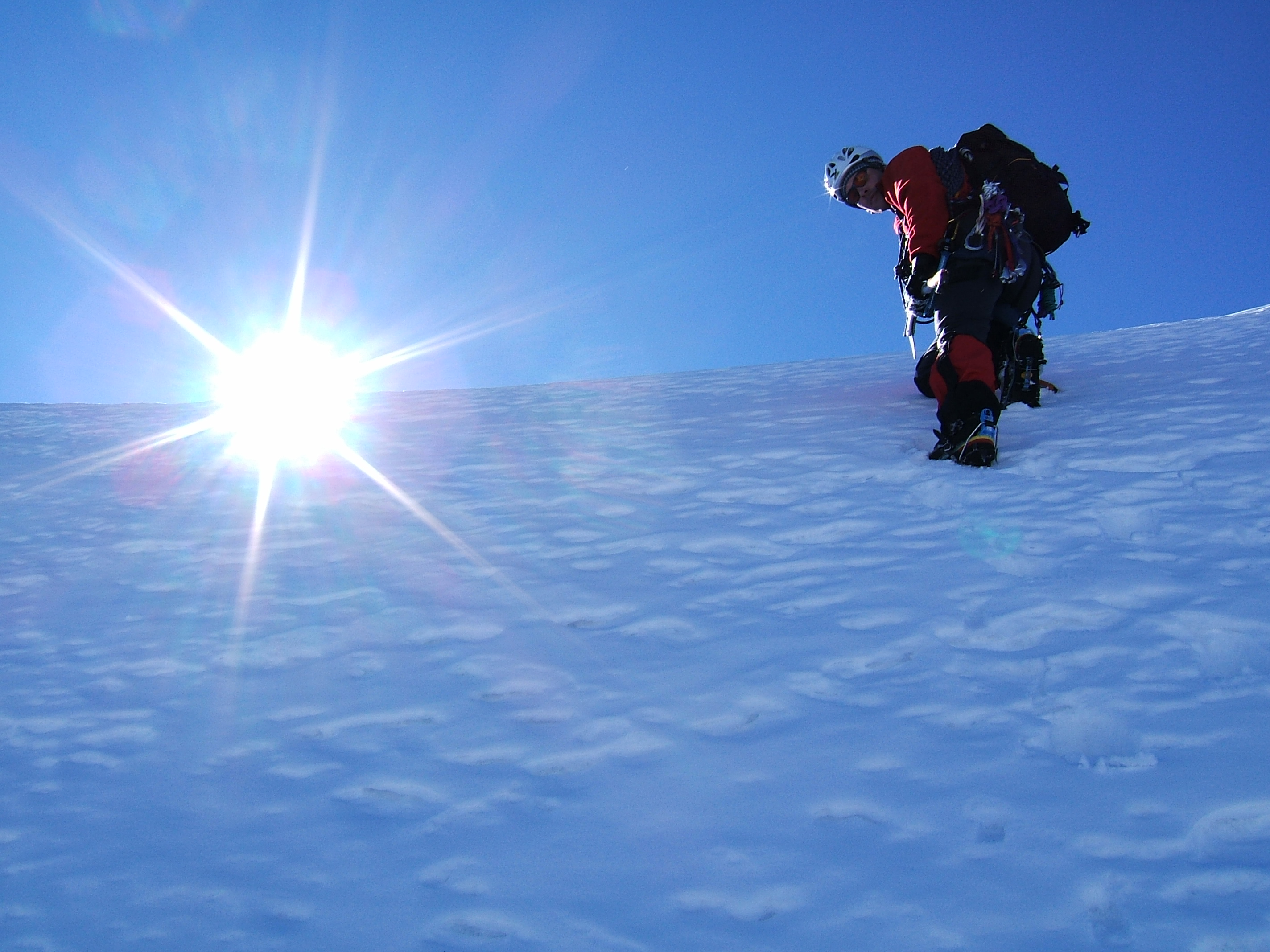 Ausstieg aus der Piz Roseg-Nordwand